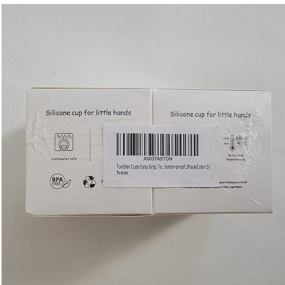 Silicone Baby Toddler Cups BPA-Free Spill Proof Pack of 2 New - Picture 4 of 8